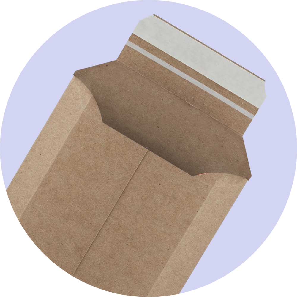 Flat Rigid Heavy Duty Commercial Mailer Bags - Recycled Logo